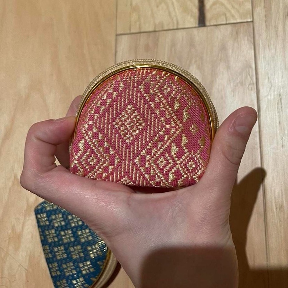 Elegant Pink and Gold Women's Coin Purse